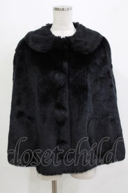 画像1: Innocent World / ハートファーショートマント Free ブラック H-26-03-10-1052-IW-CO-NS-ZH