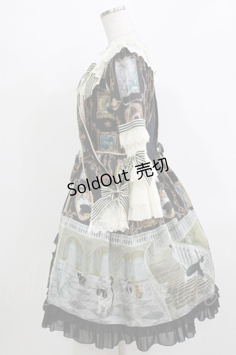 画像2: BABY,THE STARS SHINE BRIGHT / Mon Chouchou Hermitage柄ワンピース Free ブラック H-26-03-10-1005-BA-OP-NS-ZH (2)