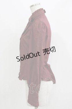 画像2: Innocent World / サテンフリルリボンブラウス M ボルドー H-26-03-10-1059-IW-BL-NS-ZH