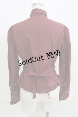 画像3: Innocent World / サテンフリルリボンブラウス M ボルドー H-26-03-10-1059-IW-BL-NS-ZH