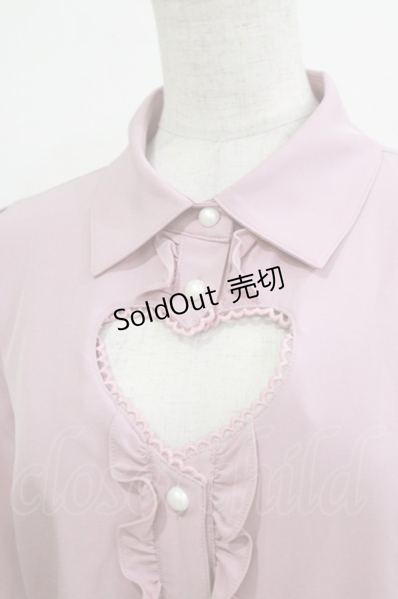 画像4: Ank Rouge / ハートくりぬきブラウス M ピンク H-26-03-10-1060-CA-BL-NS-ZH (4)