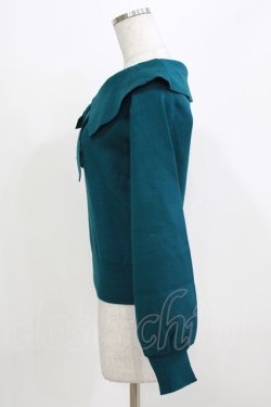 画像2: an another angelus / タイ付きケープカラーニットプルオーバー Free BLUE GREEN H-26-03-10-1061-CA-TO-NS-ZH