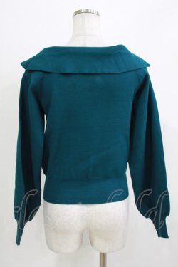 画像3: an another angelus / タイ付きケープカラーニットプルオーバー Free BLUE GREEN H-26-03-10-1061-CA-TO-NS-ZH