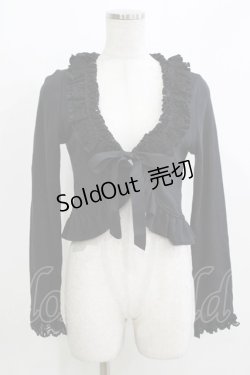 画像1: BABY,THE STARS SHINE BRIGHT / レースフリルリボンボレロ Free ブラック H-26-03-10-1065-BA-TO-NS-ZH