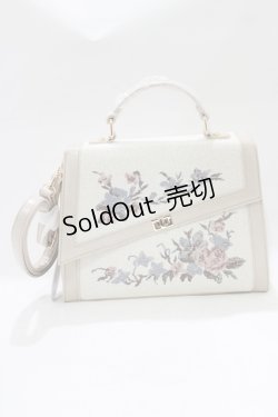 画像1: an another angelus / ローズ刺繍変形フラップバッグ  IVORY H-26-03-10-1066-CA-BG-NS-ZH