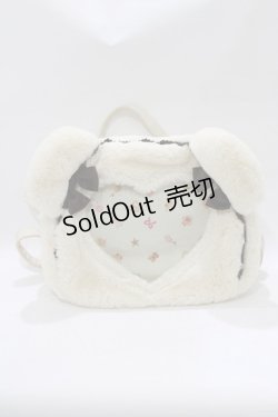 画像2: BABY,THE STARS SHINE BRIGHT / くまくみゃちゃんのハート窓リュック  アイボリー H-26-03-10-1067-BA-BG-NS-ZH