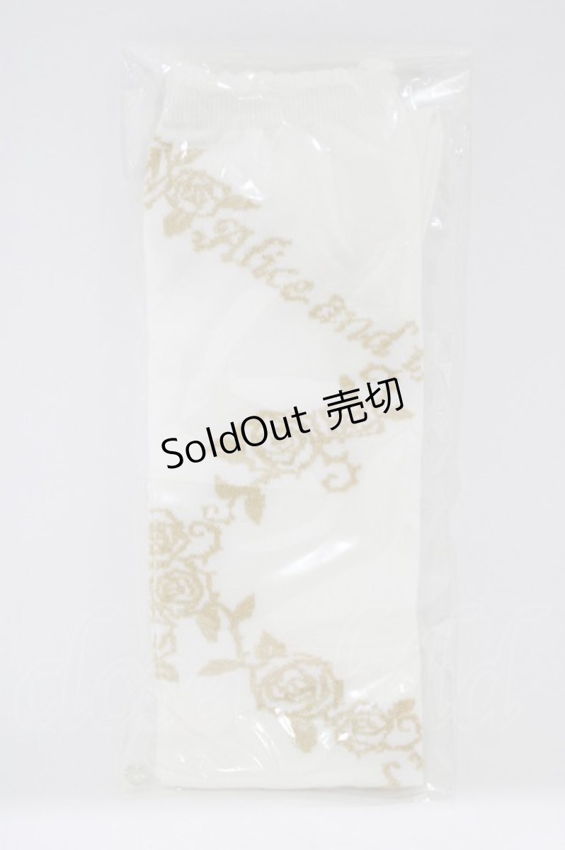 画像1: ALICE and the PIRATES / A/Pレースアップローズオーバーニーソックス  オフ/ゴールド H-26-03-10-1073-PA-ZA-NS-ZH (1)