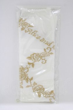 画像1: ALICE and the PIRATES / A/Pレースアップローズオーバーニーソックス  オフ/ゴールド H-26-03-10-1073-PA-ZA-NS-ZH