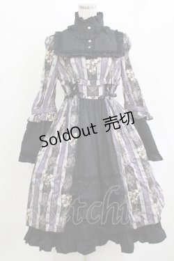 画像1: ALICE and the PIRATES / St.Lily Wolf〜狼騎士と百合の誓い〜柄ワンピース Free グレー H-26-03-10-1011-PA-OP-NS-ZH