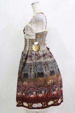 画像2: ALICE and the PIRATES / 薔薇の花舞う闇夜の晩餐会柄ジャンパースカートI Free ボルドー H-26-03-10-1012-PA-OP-NS-ZH (2)