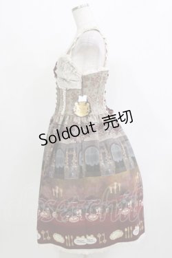 画像2: ALICE and the PIRATES / 薔薇の花舞う闇夜の晩餐会柄ジャンパースカートI Free ボルドー H-26-03-10-1012-PA-OP-NS-ZH