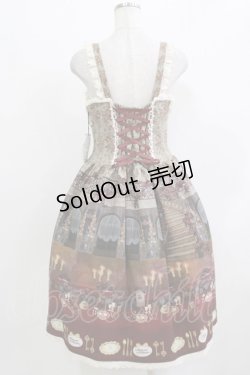 画像3: ALICE and the PIRATES / 薔薇の花舞う闇夜の晩餐会柄ジャンパースカートI Free ボルドー H-26-03-10-1012-PA-OP-NS-ZH