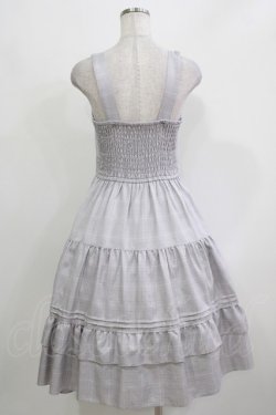 画像3: axes femme / 編上ティアードジャンパースカート M グレー H-26-03-10-1013-AX-OP-NS-ZH