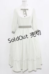 Innocent World / 丸衿ヨークティアードワンピース M グリーン×ショコラ/Green×Chocolat H-26-03-10-1014-IW-OP-NS-ZH