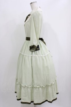 画像2: Innocent World / 丸衿ヨークティアードワンピース M グリーン×ショコラ/Green×Chocolat H-26-03-10-1014-IW-OP-NS-ZH