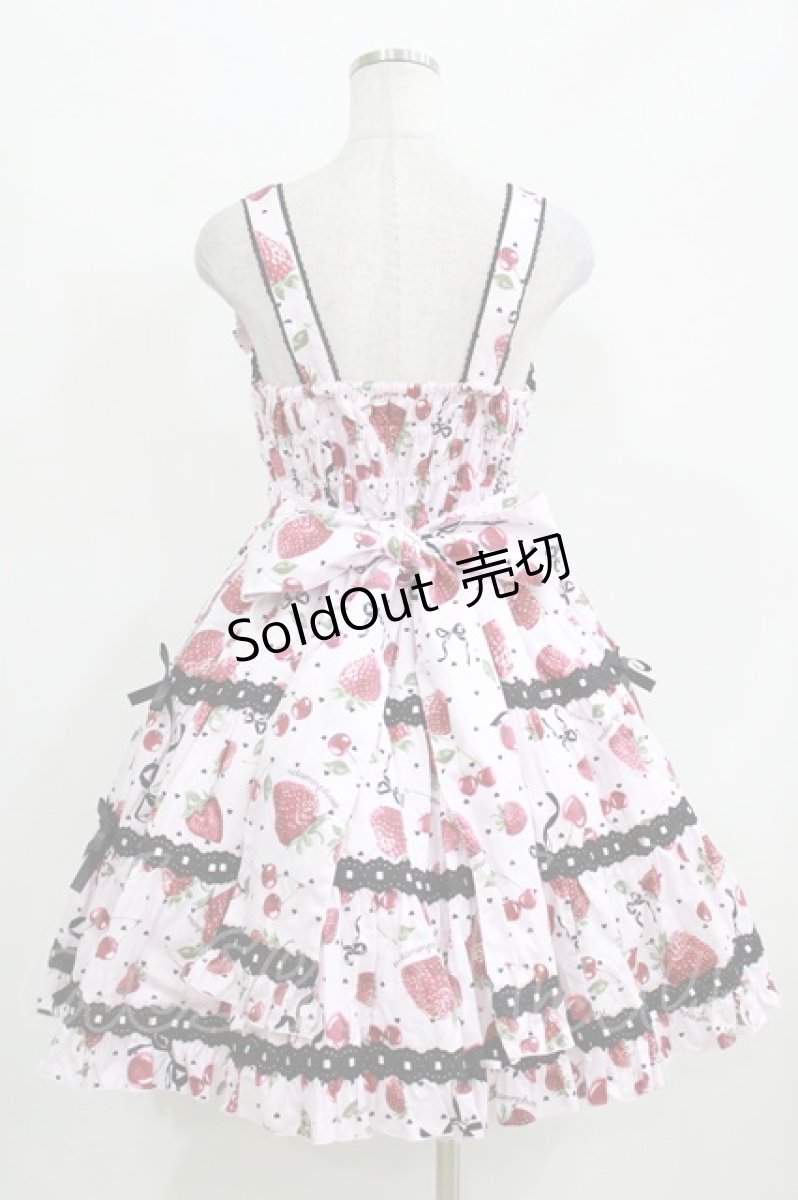 画像3: metamorphose / Lady Fruit シャーリングティアードジャンパースカート サイズ1 ピンク H-26-03-10-1002-ME-OP-NS-ZH (3)