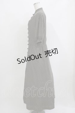 画像2: KANEKO ISAO / チャイナボタンドットワンピース Free ブラック H-26-03-10-1017-EL-OP-NS-ZH