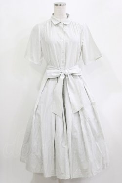 画像1: F&A / リボンベルト付きストライプシャツワンピース Free SAX×WH H-26-03-10-1021-LO-OP-NS-ZH