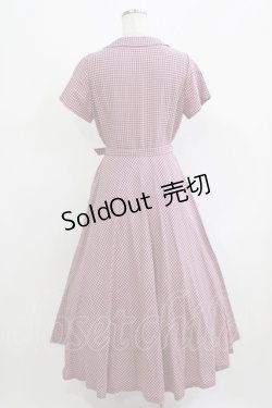 画像3: an another angelus / レトロチェックフィット&フレアーワンピース Free PINK×BROWN H-26-03-10-1022-CA-OP-NS-ZH