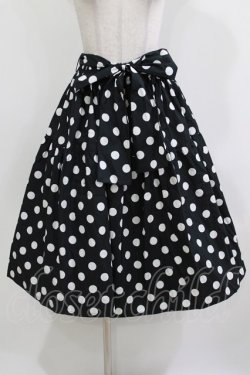 画像1: heavenly garden / ドットスカート Free ブラック H-26-03-10-1024-GO-SK-NS-ZH