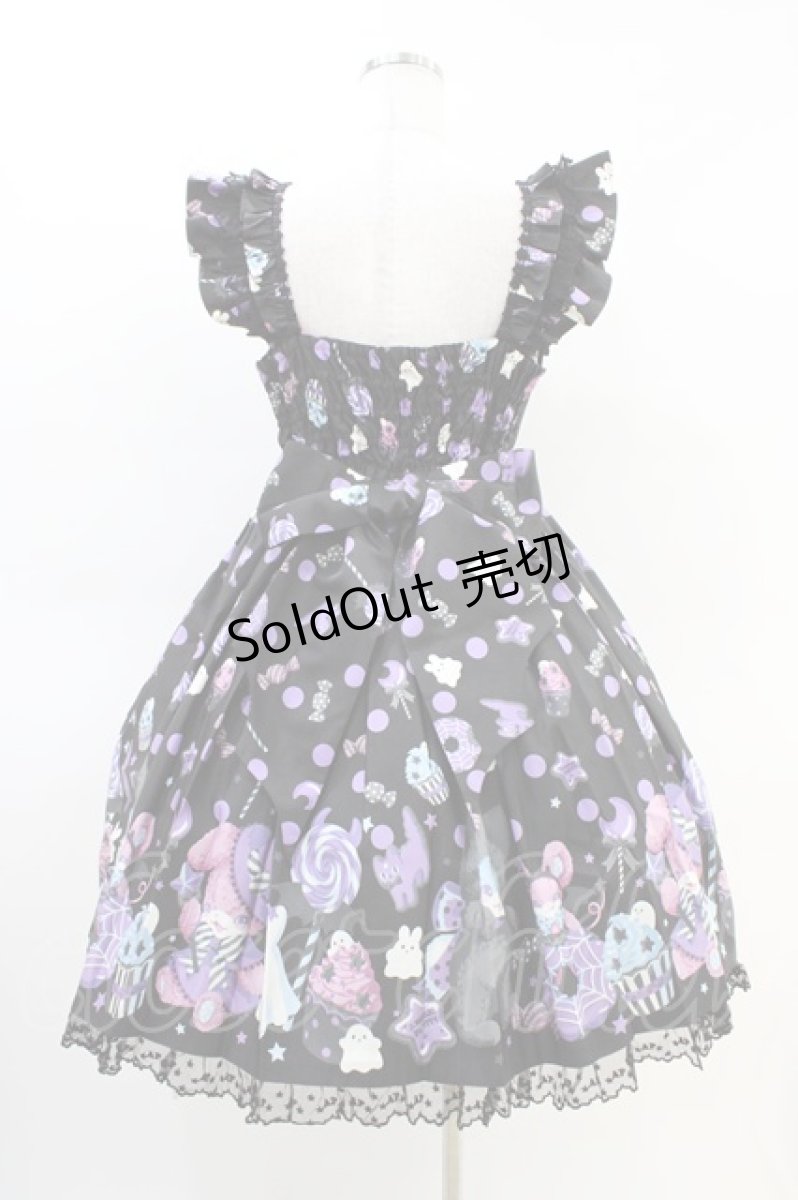 画像2: Angelic Pretty / Happy Treat Partyジャンパースカート Free ブラック H-26-03-11-025-AP-OP-NS-ZH (2)