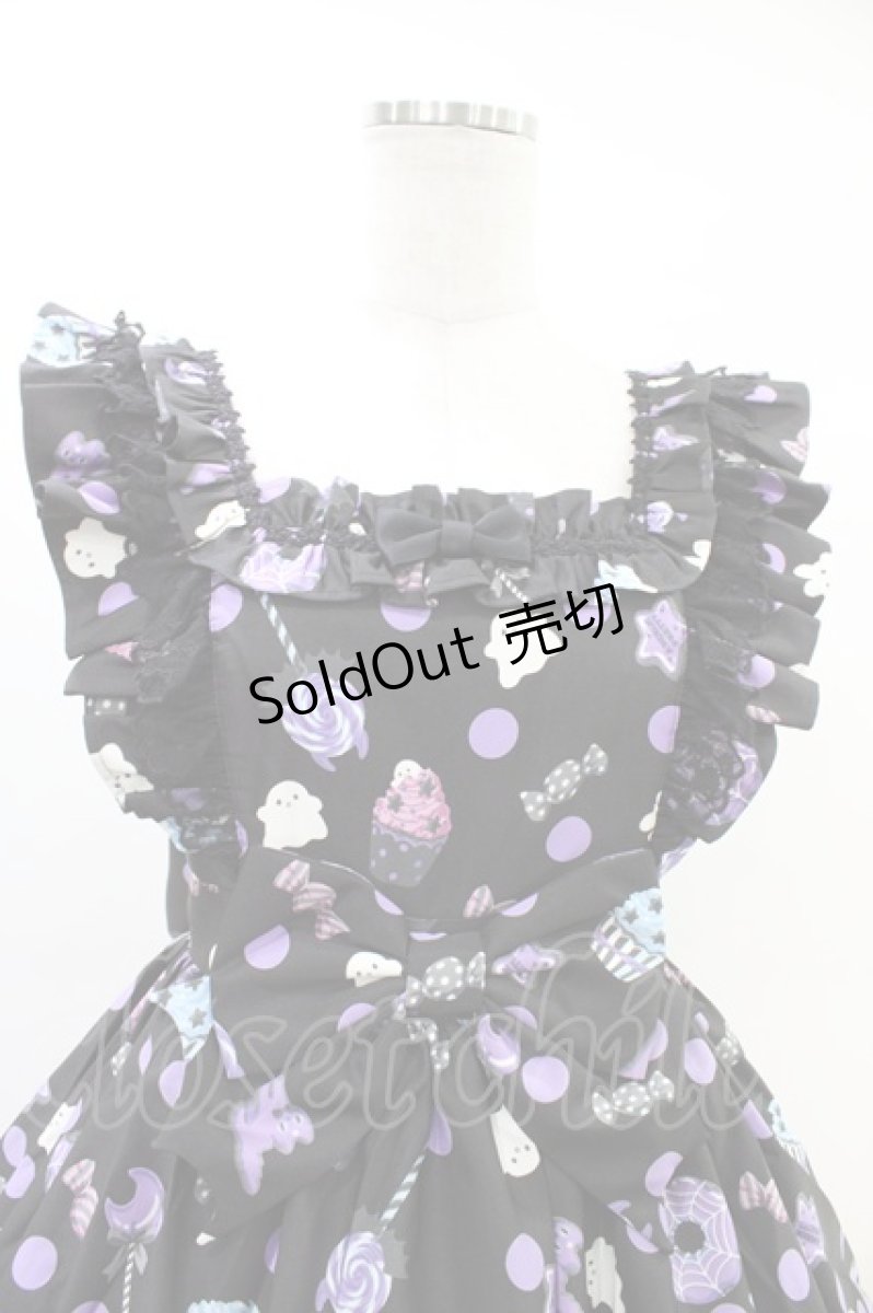 画像4: Angelic Pretty / Happy Treat Partyジャンパースカート Free ブラック H-26-03-11-025-AP-OP-NS-ZH (4)