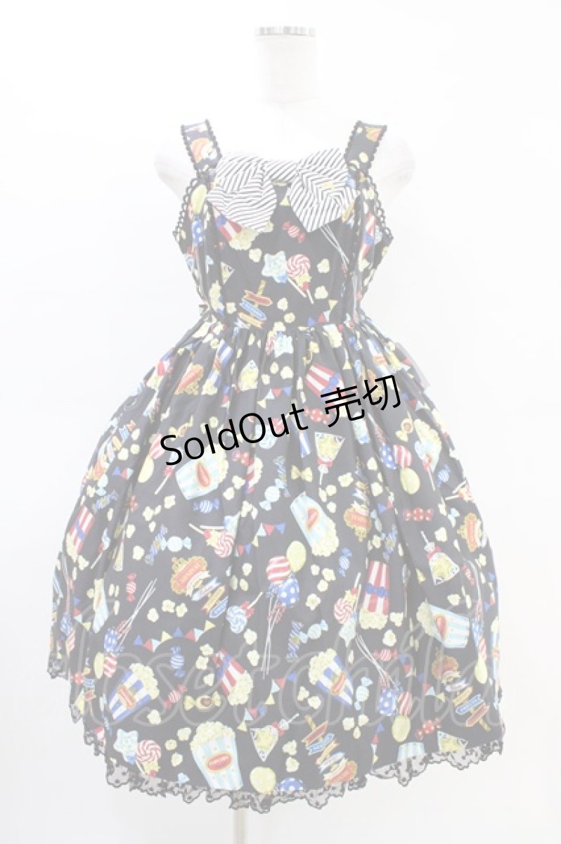 画像1: Angelic Pretty / Happy Park Carnivalジャンパースカート Free ブラック H-26-03-11-026-AP-OP-NS-ZH (1)