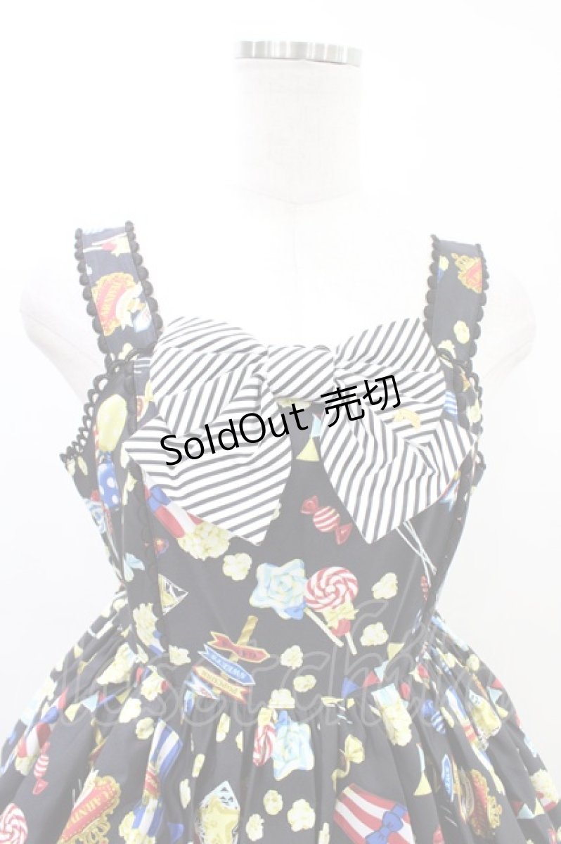 画像4: Angelic Pretty / Happy Park Carnivalジャンパースカート Free ブラック H-26-03-11-026-AP-OP-NS-ZH (4)