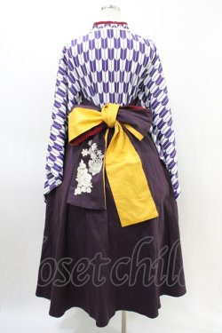 画像2: Favorite / 大正浪漫な矢羽根袴ワンピース Free 花紫色 H-26-03-11-027-LO-SK-NS-ZH