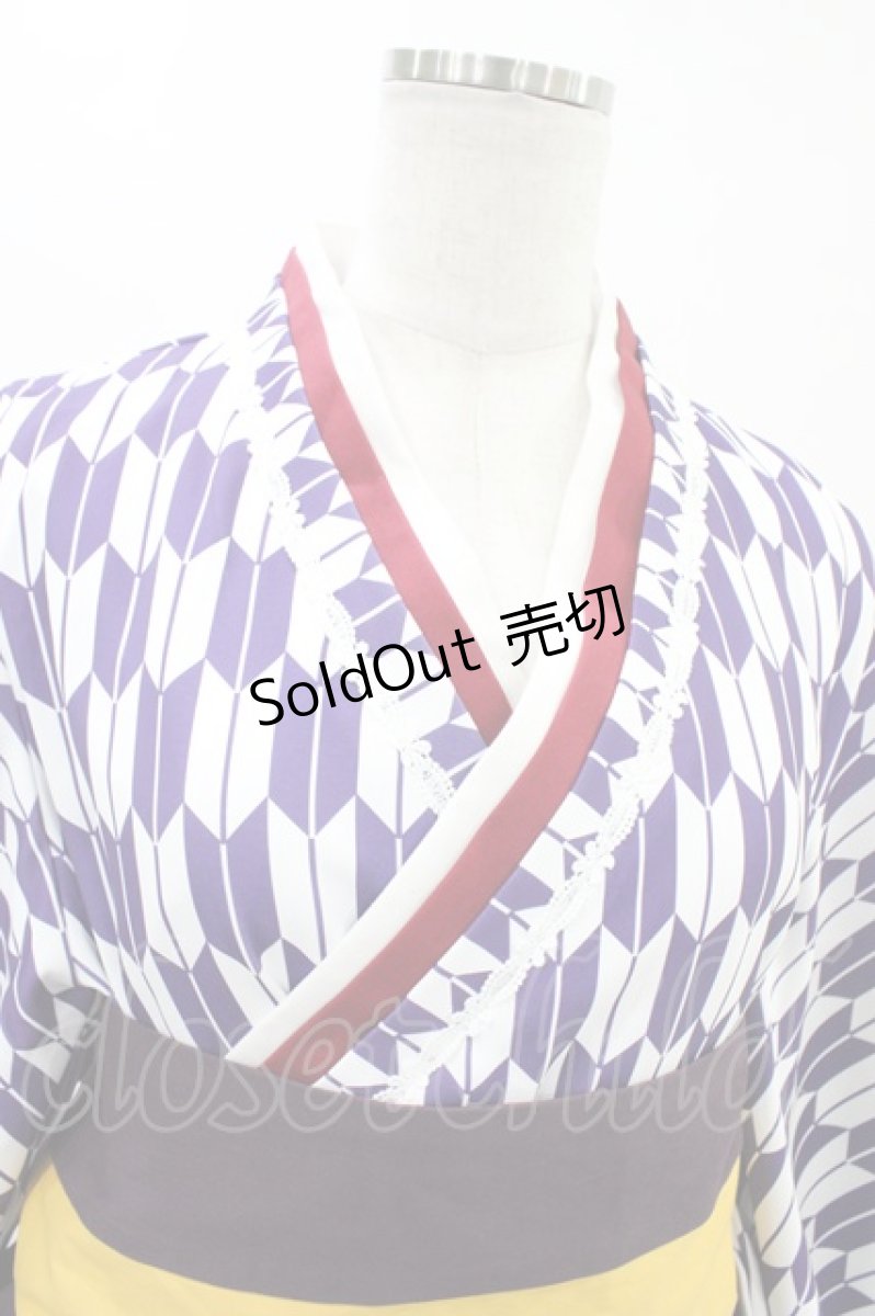 画像4: Favorite / 大正浪漫な矢羽根袴ワンピース Free 花紫色 H-26-03-11-027-LO-SK-NS-ZH (4)