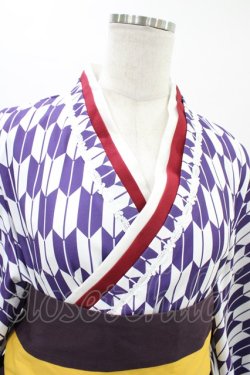 画像4: Favorite / 大正浪漫な矢羽根袴ワンピース Free 花紫色 H-26-03-11-027-LO-SK-NS-ZH