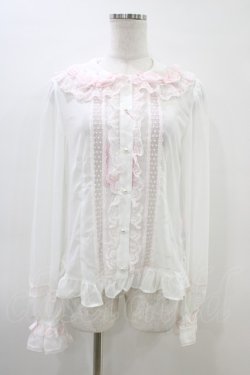 画像1: Angelic Pretty / Sweet Creamブラウス Free 白/ピンク H-26-03-11-031-AP-BL-NS-ZH