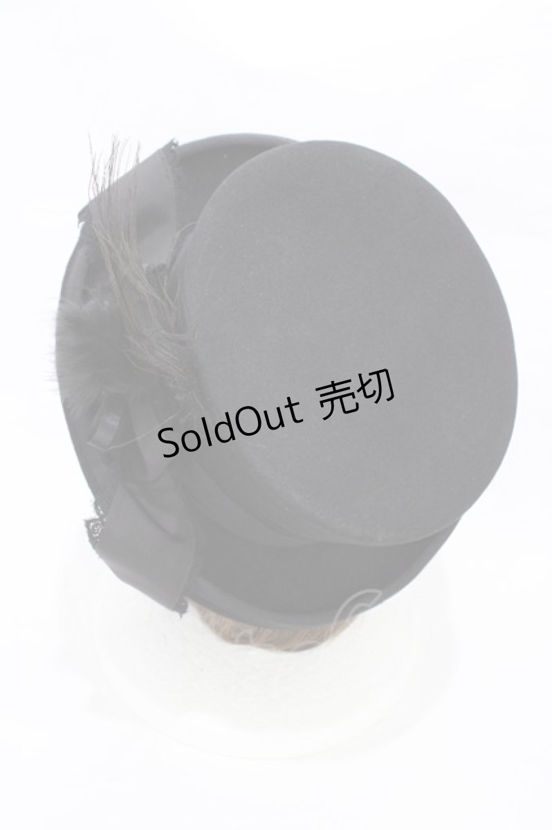 画像2: ALICE and the PIRATES / パウォーンハット  ブラック H-26-03-11-005-PA-AC-NS-ZH (2)