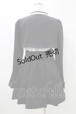 画像2: DearMyLove / ジャケット風チェーンネクタイベルトプリーツワンピース LL ブラック H-26-03-11-039-EL-OP-NS-ZH