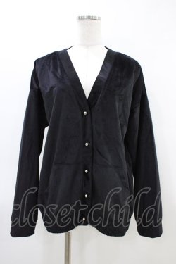 画像1: Melt the lady / ベロアカーディガン Free ブラック H-26-03-11-042-PU-TO-NS-ZH