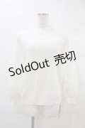 axes femme / 袖レースVネックニット M オフ H-26-03-11-045-AX-TO-NS-ZH