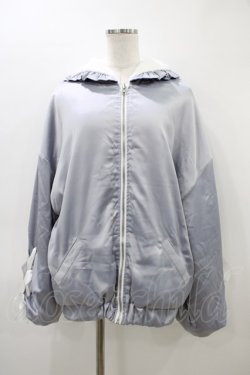 画像1: DearMyLove / リバーシブルリボンブルゾン LL~3L サックス H-26-03-11-048-EL-JA-NS-ZH