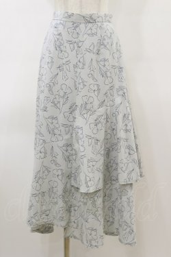 画像1: An MILLE / 花柄ロングスカート Free ブルー H-26-03-11-1056-EL-SK-NS-ZH