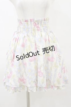 画像1: LIZ LISA / チェリー×フラワースカート Free オフ/サックス H-26-03-11-1059-LO-SK-NS-ZH