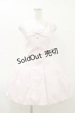 画像1: metamorphose / タックサロペットジャンパースカート Free ピンク H-26-03-11-1068-ME-OP-NS-ZH