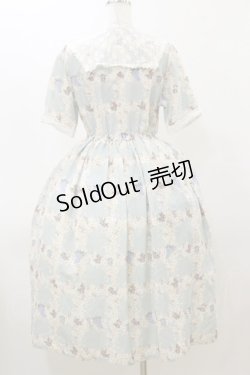 画像2: Fi.n.t / レース付け衿レトロフラワーチェック柄ワンピース Free SAX×WH H-26-03-11-1072-CA-OP-NS-ZH