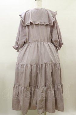 画像2: DearMyLove / ビッグ襟セーラーティアードロングワンピース 6L ピンク H-26-03-11-1073-0-OP-NS-ZH