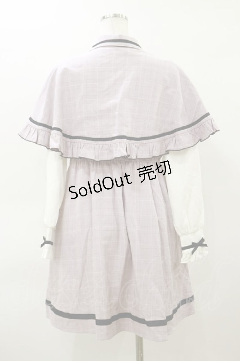 画像2: Dear My Love / フリルケープ探偵ワンピース L ピンク H-26-03-11-1075-EL-OP-NS-ZH (2)