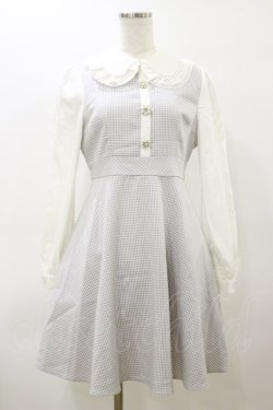 画像1: evelyn / 襟フリルワンピース Free ブルー H-26-03-11-1077-LO-OP-NS-ZH