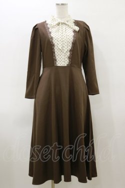 画像1: an another angelus / ドットヨークボウタイワンピース Free BROWN H-26-03-11-1082-CA-OP-NS-ZH