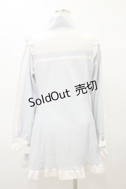 画像2: DearMyLove / フリルたっぷりメイドジャージワンピース 3L サックス H-26-03-11-1085-EL-OP-NS-ZH