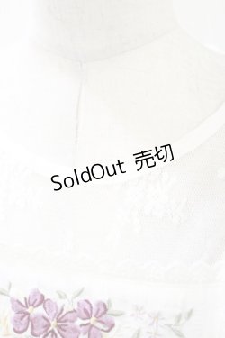 画像3: axes femme POETIQUE / フラワー刺繍ピナフォアワンピース M オフ H-26-03-11-1086-AX-OP-NS-ZH