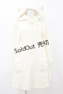 画像1: Secret Honey / ネコ耳パーカーワンピース Free アイボリー H-26-03-11-1089-CA-OP-NS-ZH