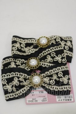 画像1: m petit by misako / AM3PPLクリップ  ブラック H-26-03-11-1015-LO-AC-NS-ZH