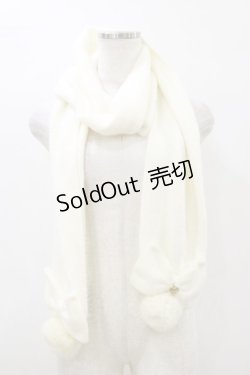 画像1: LIZ LISA / リボンマフラー  オフ H-26-03-11-1017-LO-ZA-NS-ZH